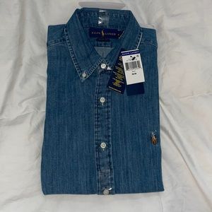 Polo Ralph Lauren Denim Button Down. Medium. NEW